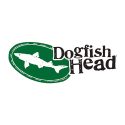 black logo reads dogfish head with white fish in green oval